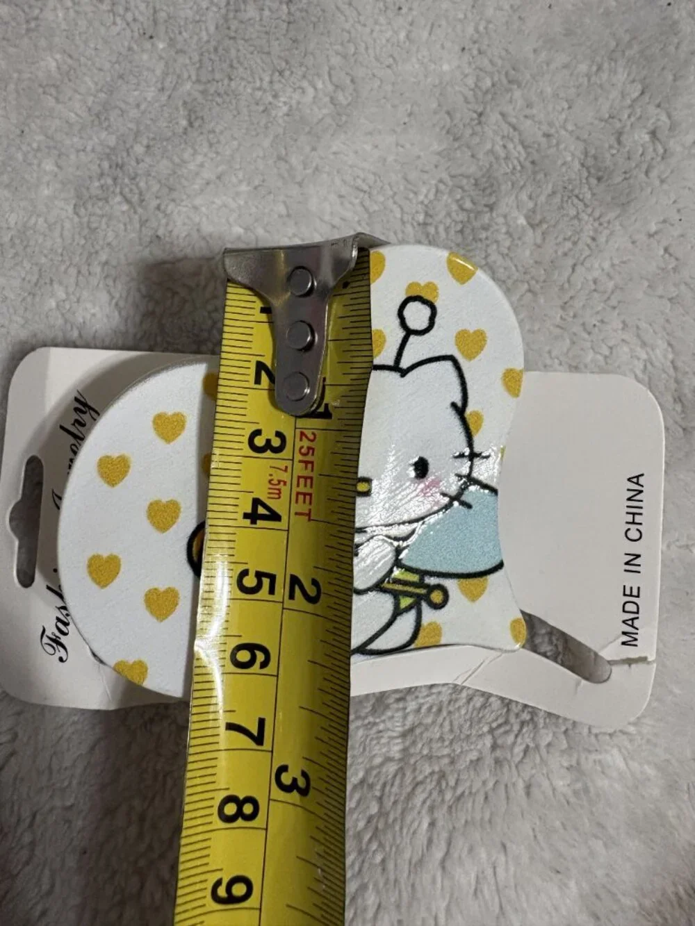 NWT New Hello Kitty Spring Bee Heart-shaped Hair Claw Clip Accessory